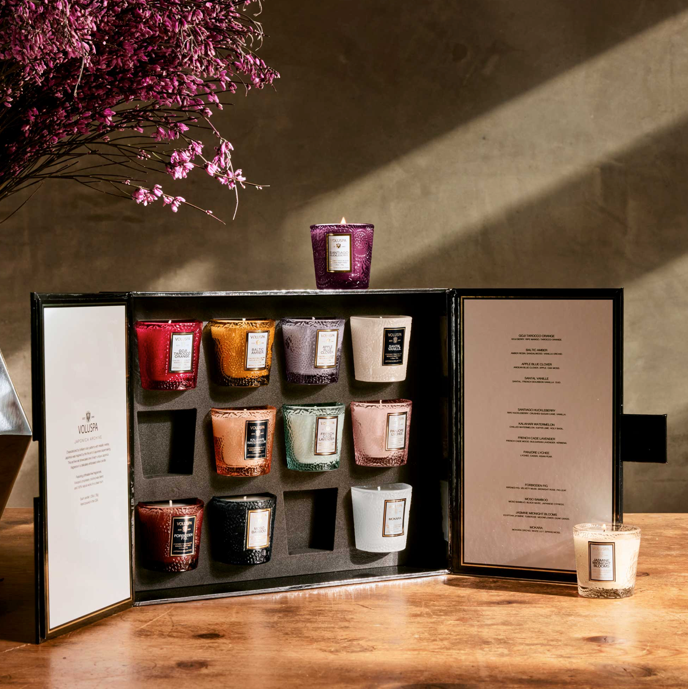 Voluspa 12 mini Bougies parfumées Japonica