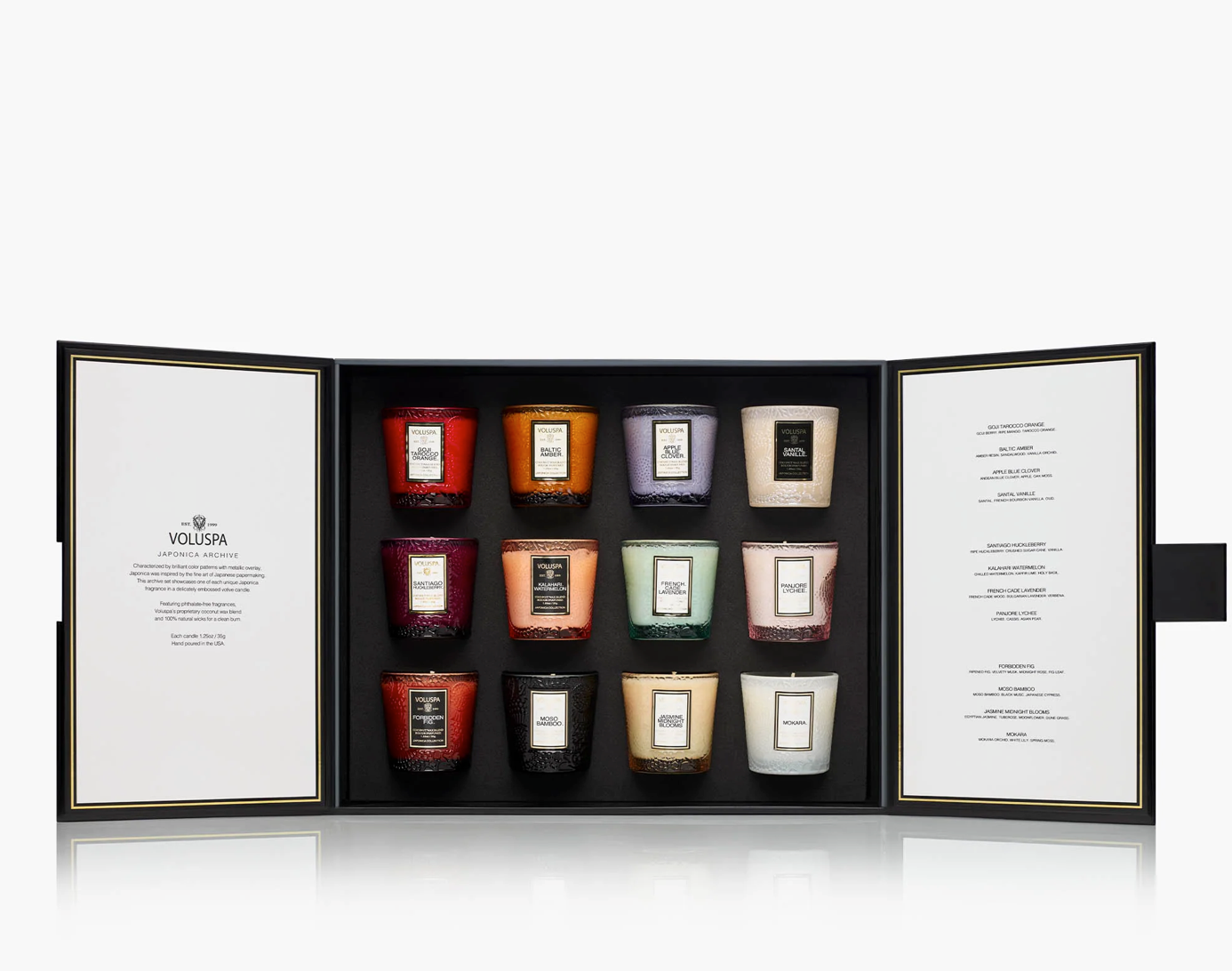 Voluspa 12 mini Bougies parfumées Japonica