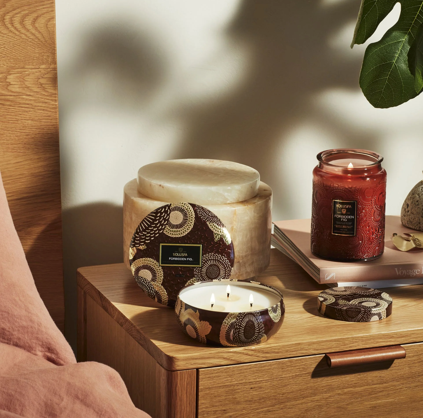 Voluspa bougie parfumée 3 mèches - Forbidden fig