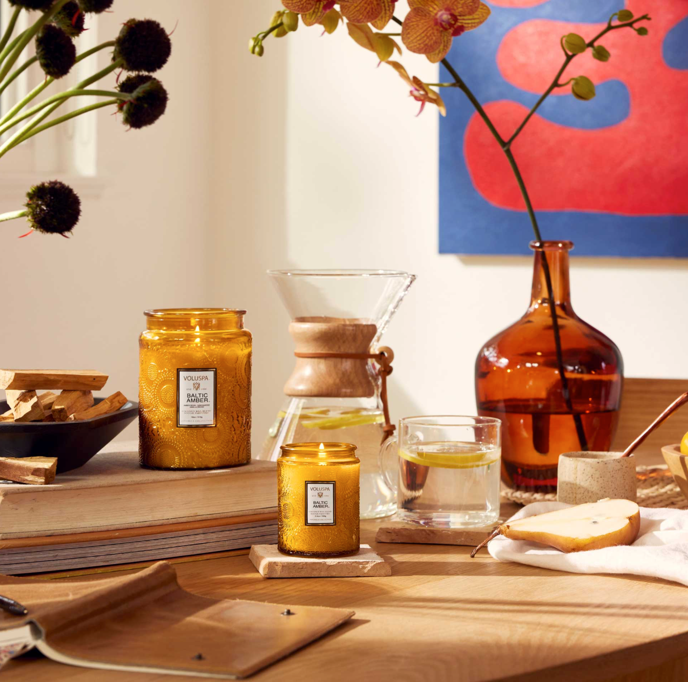 Voluspa bougie parfumée 1 mèche - Baltic amber