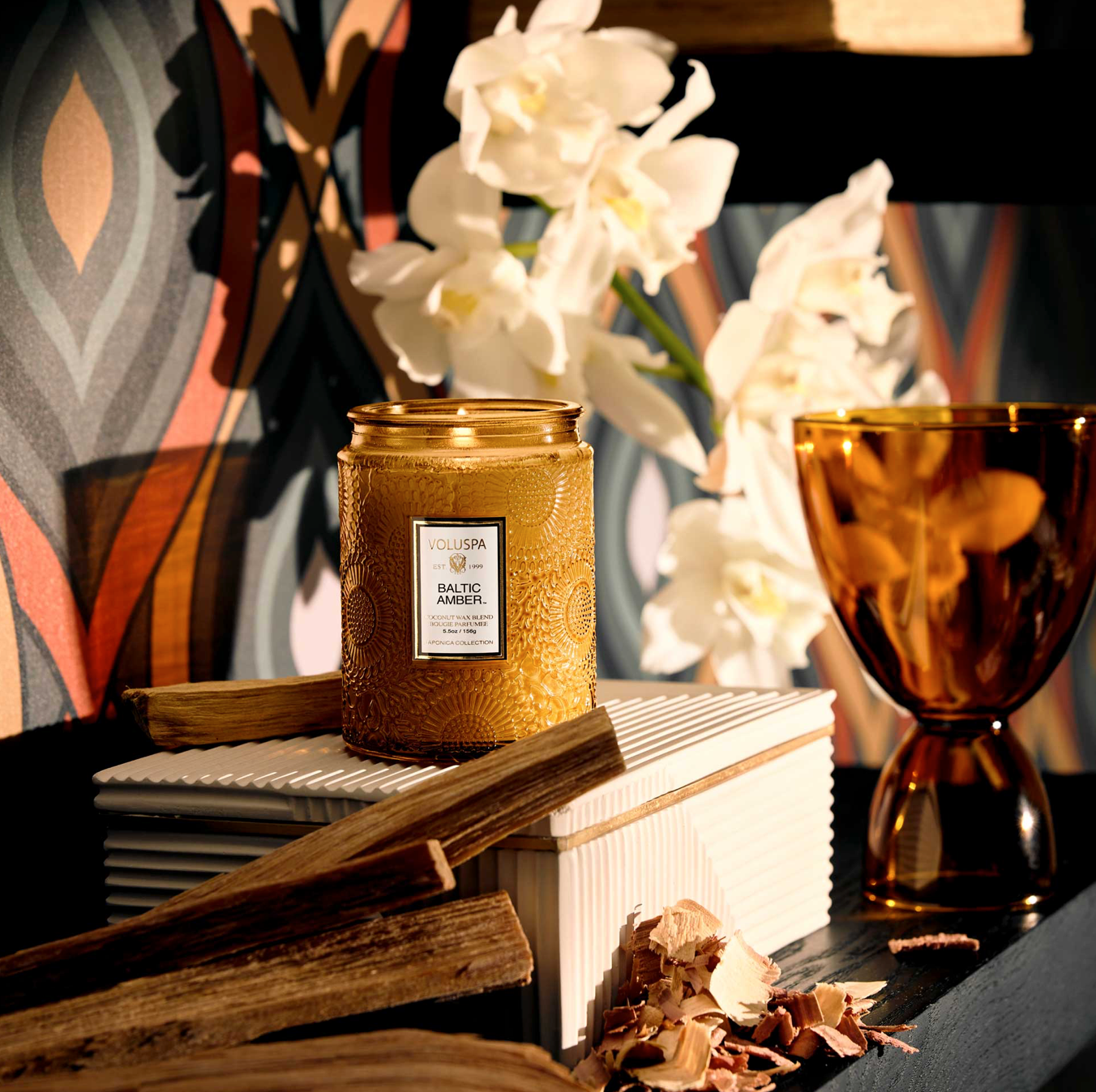 Voluspa bougie parfumée 1 mèche - Baltic amber