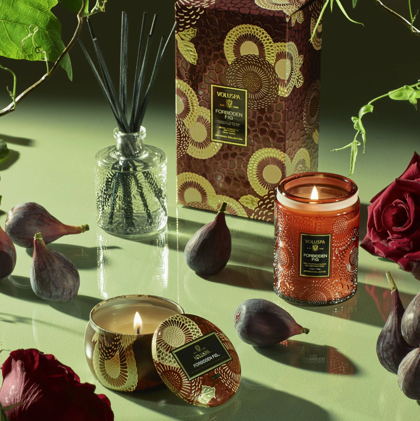 Voluspa bougie parfumée 1 mèche - Forbbiden fig