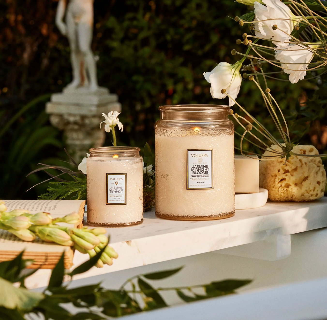 Voluspa bougie parfumée 1 mèche - Jasmine midnight