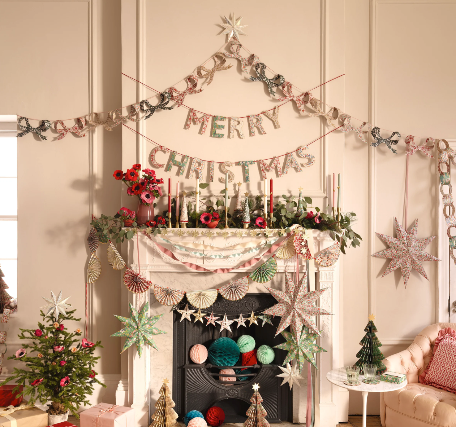 Guirlande Liberty - Merry Christmas