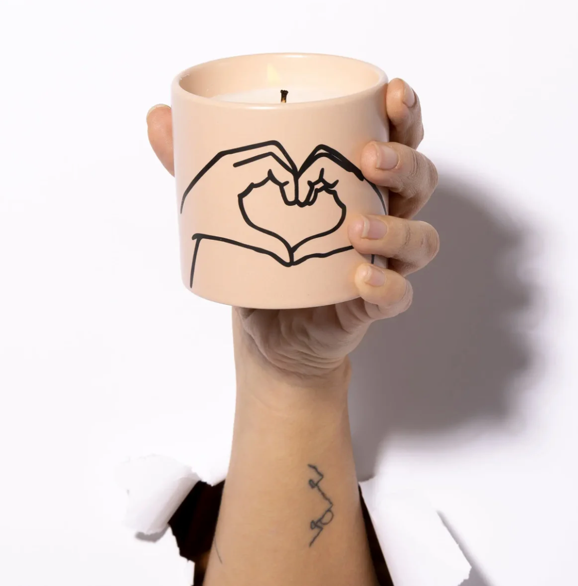 Bougie parfumée - Dusty pink Heart