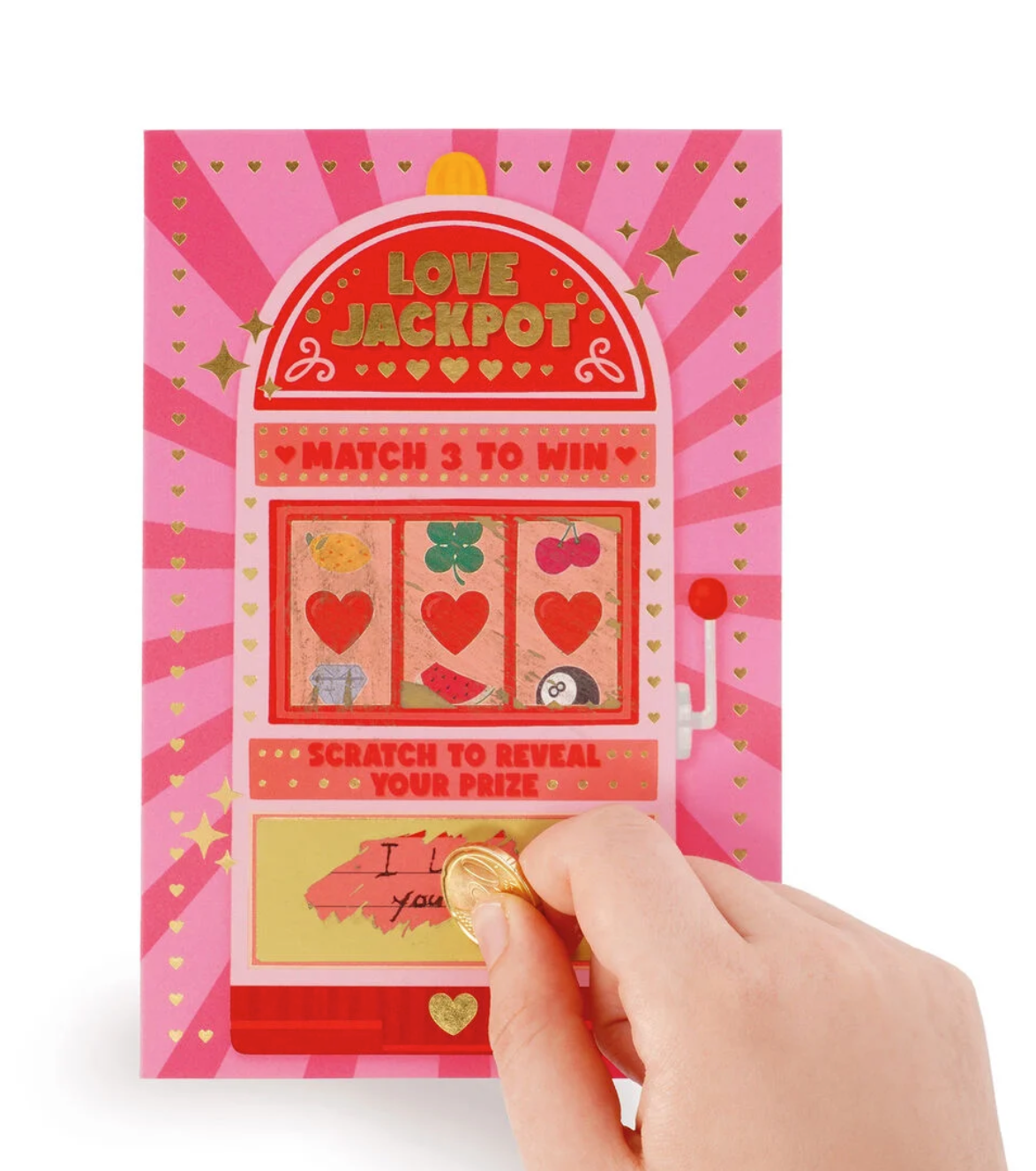 Legami Carte de vœux à gratter - Love jackpot