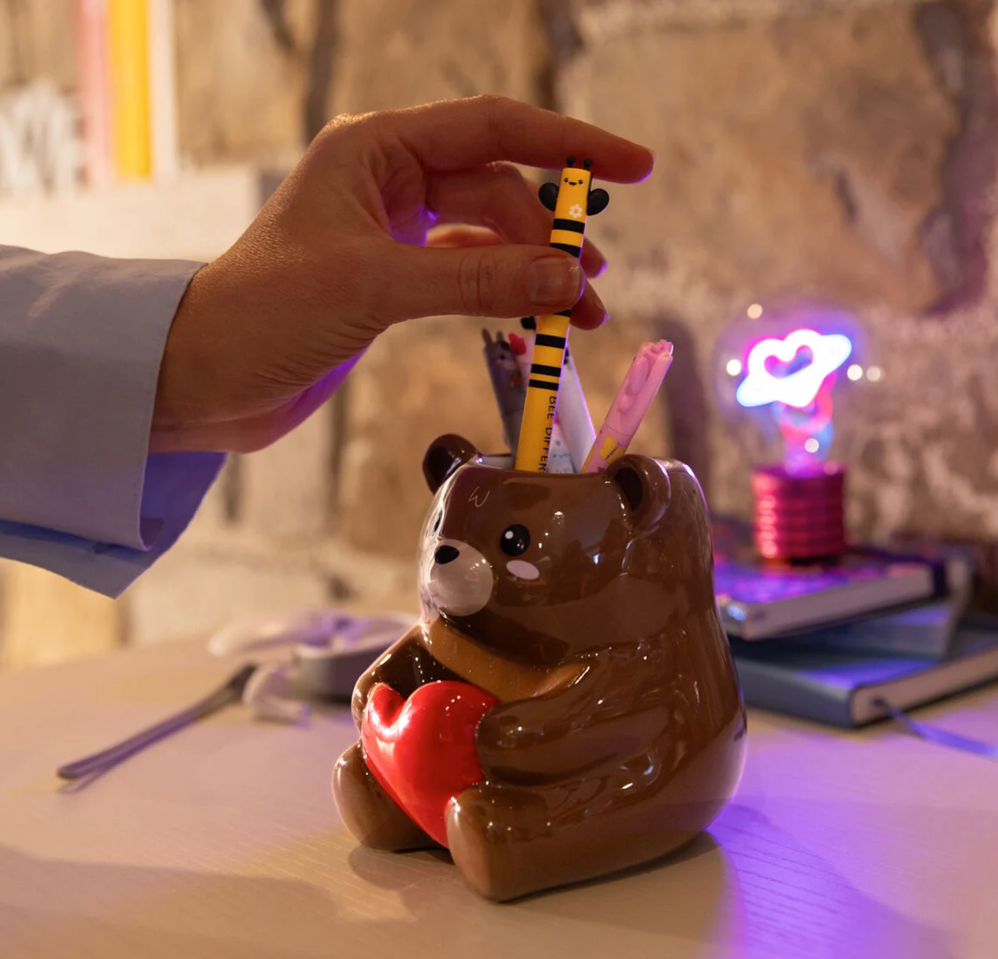 Legami Pot à crayons céramique - Teddy bear