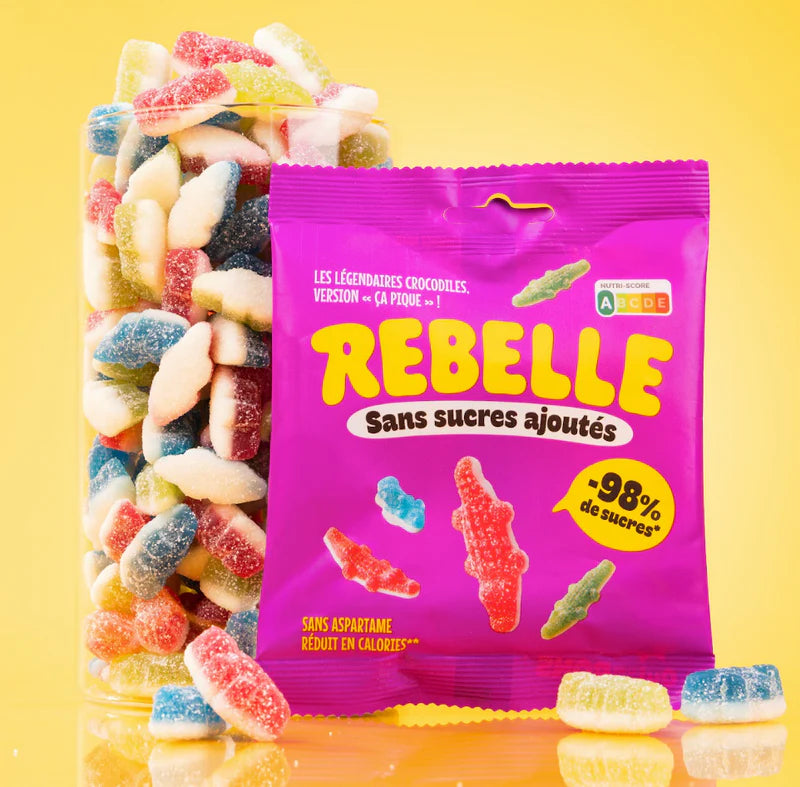 Bonbons crocodiles acidulés sans sucre