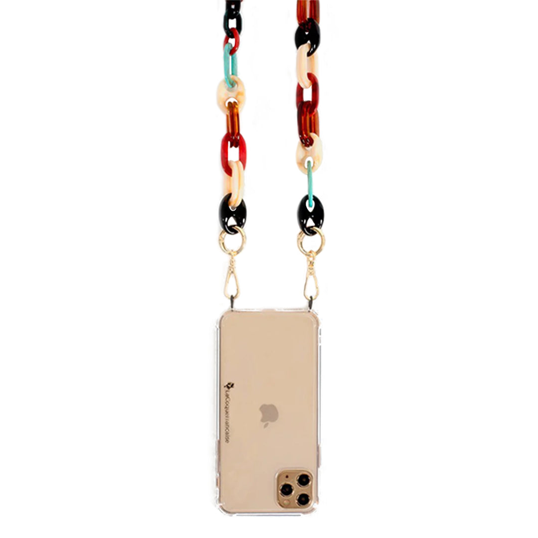 Chaîne de téléphone bijou - multicolore