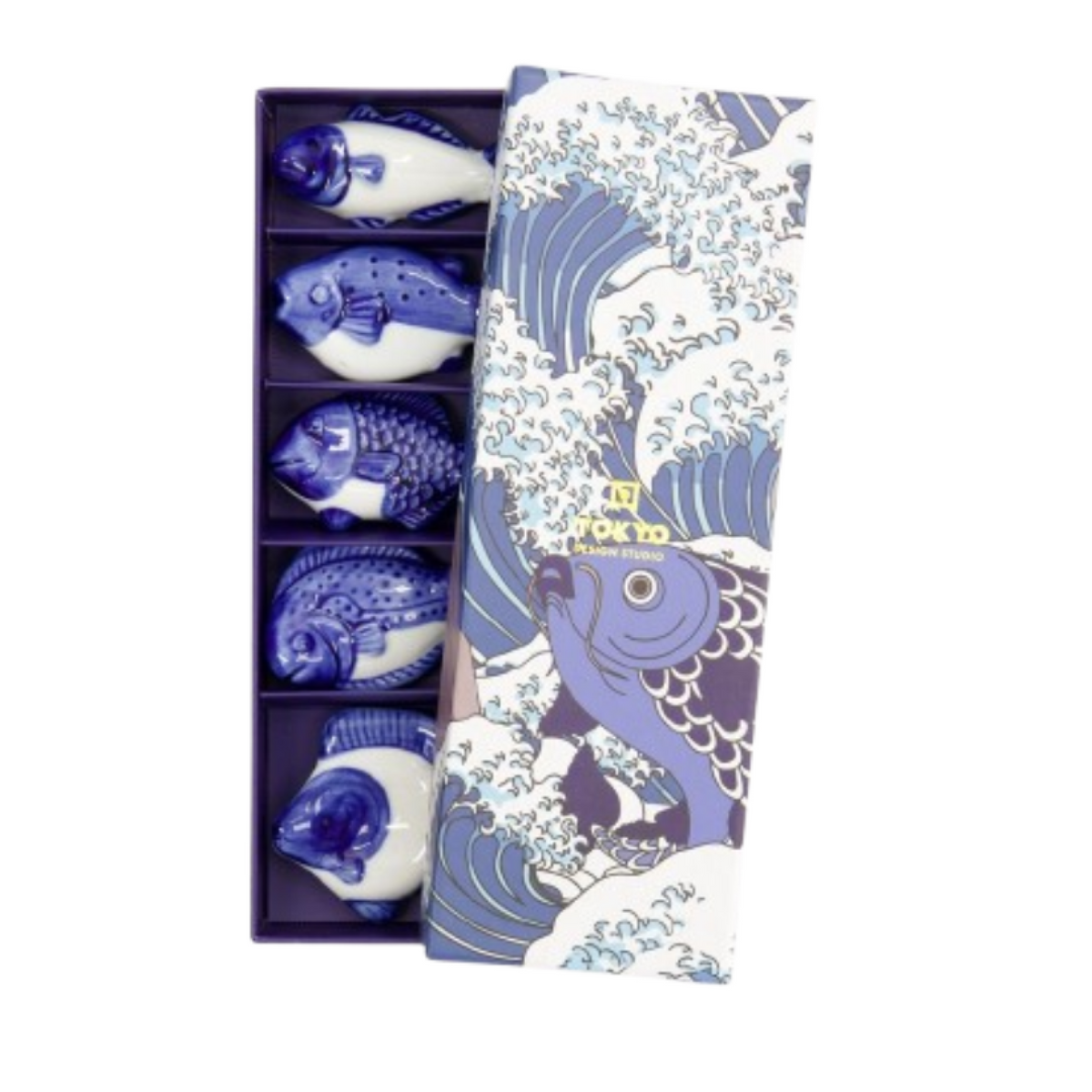 Coffret 5 supports poisson pour baguettes