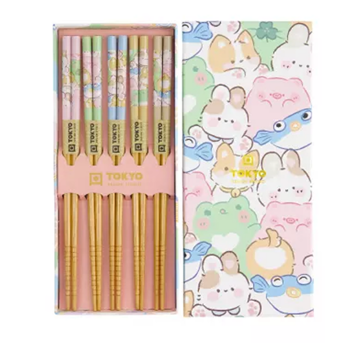 Coffret de 5 baguettes - Kawaii animal