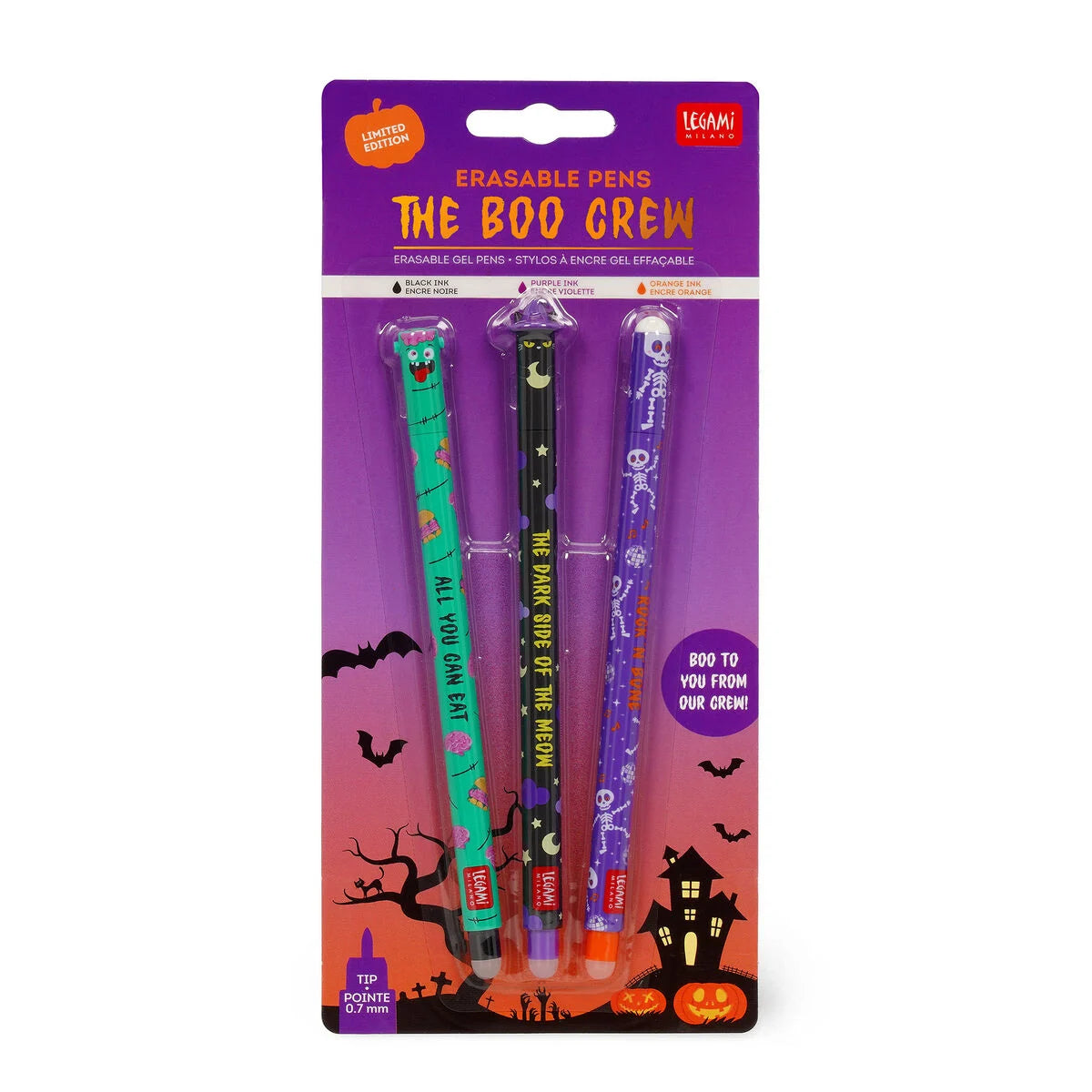 Legami set de 3 Stylos Gel Effaçable 0.7mm - The Boo crew !