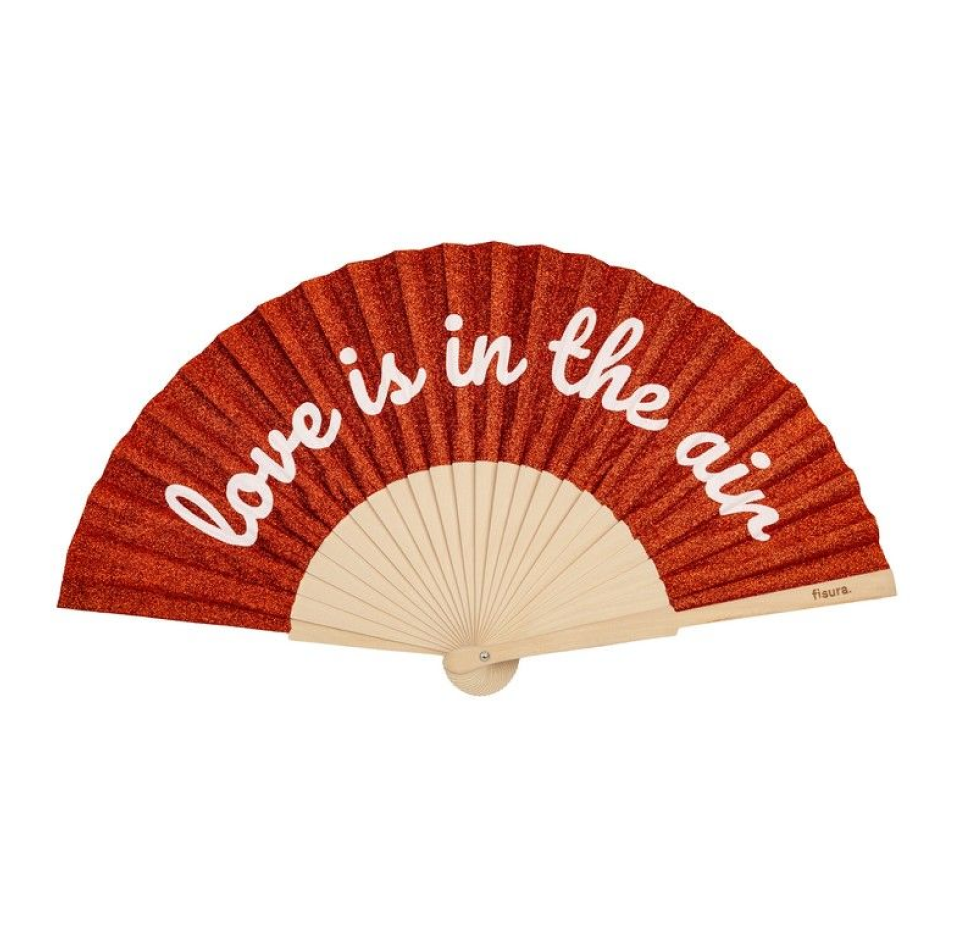 Éventail - Love is in the air paillettes