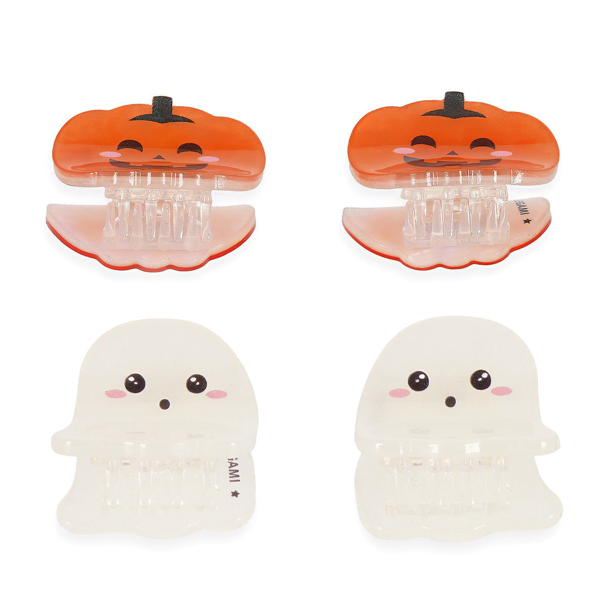 Legami Set de 4 mini barrettes cheveux Halloween