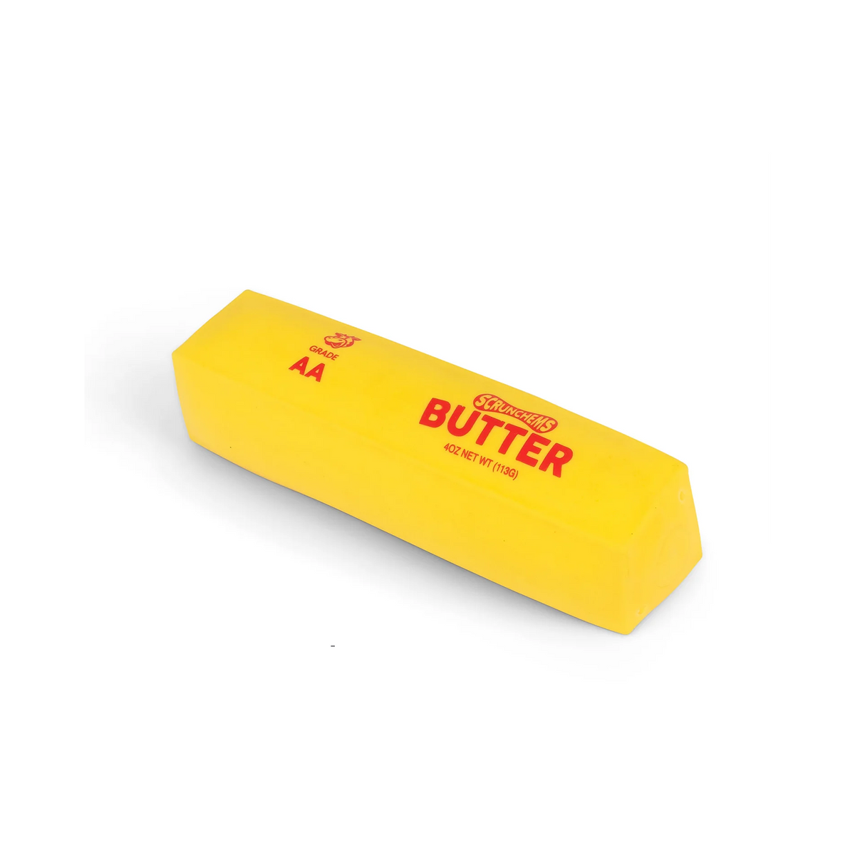 Jouet anti-stress en forme de beurre géant.