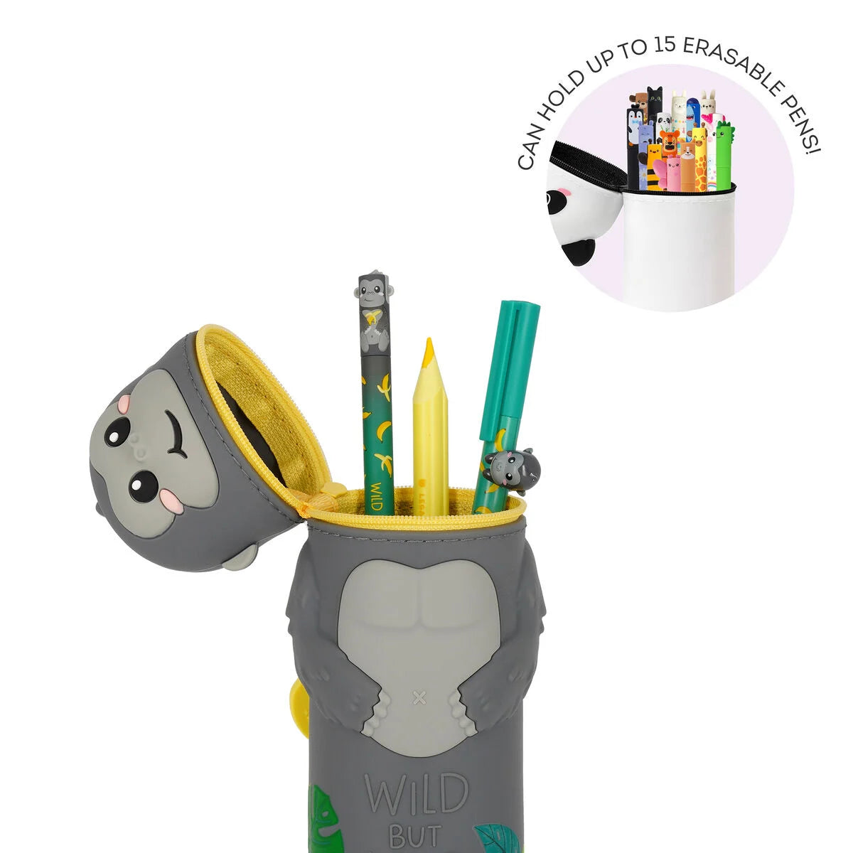 Legami Trousse en silicone 2 en 1 Kawaii- Gorilla