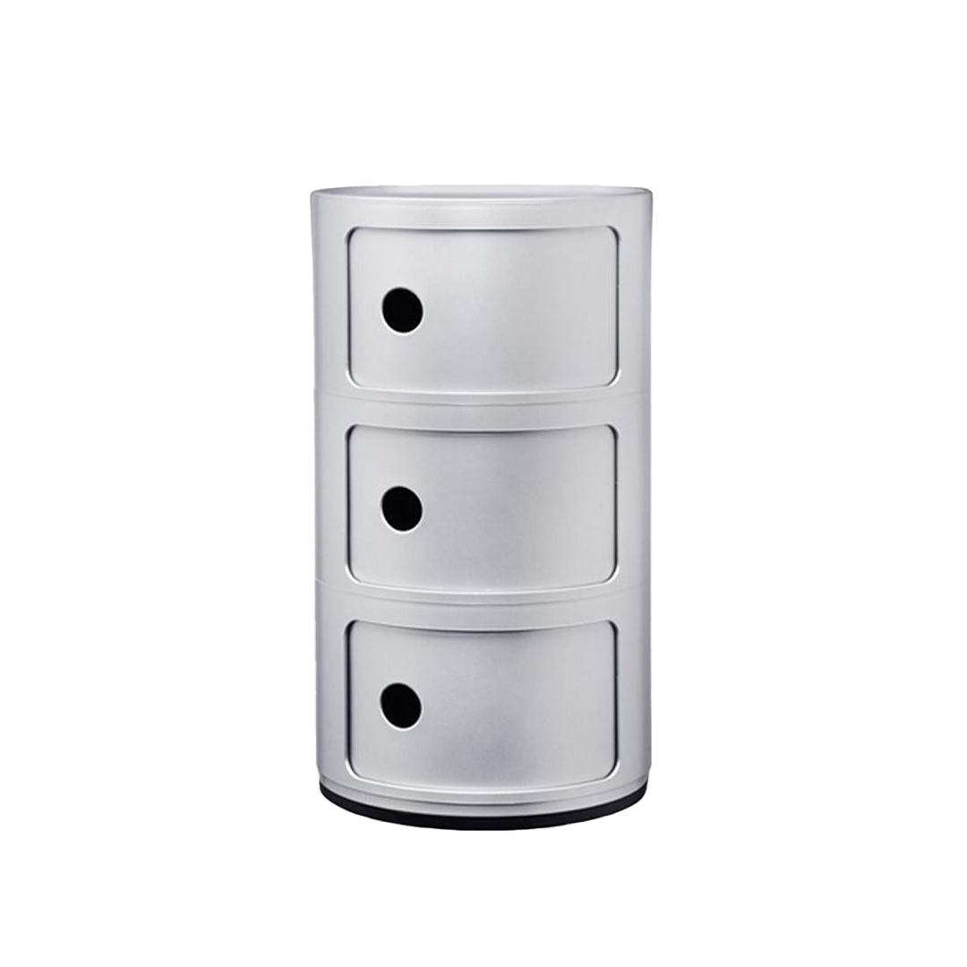 KARTELL Meuble Componibili (3 tiroirs) - Argent