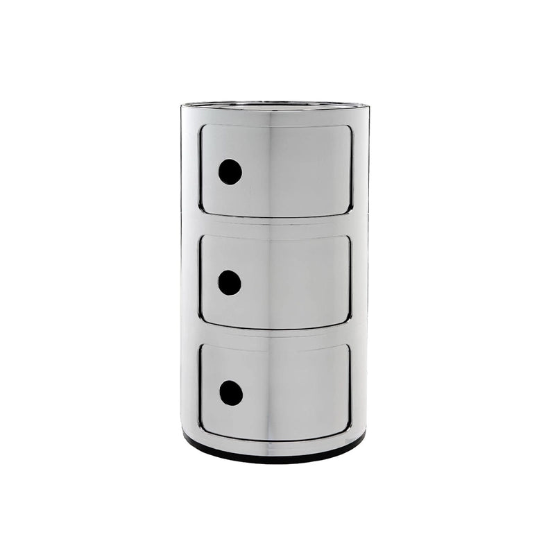 KARTELL Meuble Componibili (3 tiroirs) - Chrome