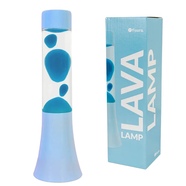 Mini Lampe à lave h.31 cm - monochrome bleu