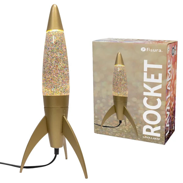 Lampe à lave - Rocket or paillettes