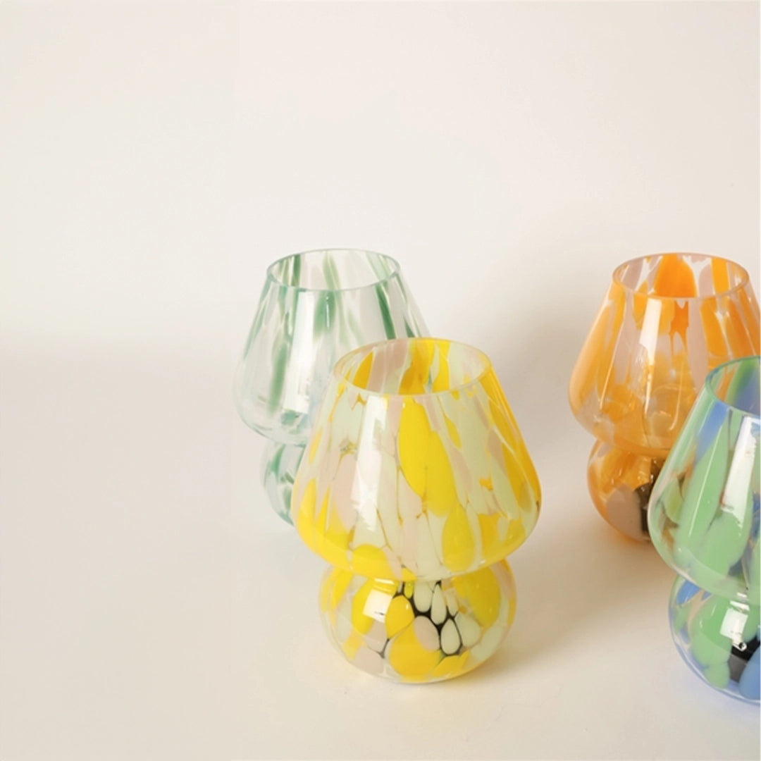 Lampe Joyful h. 19 cm - Vert et Blanc