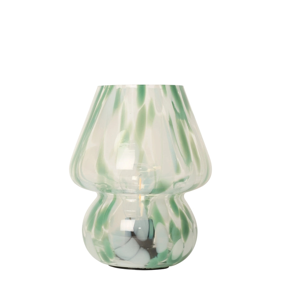Lampe Joyful h. 19 cm - Vert et Blanc