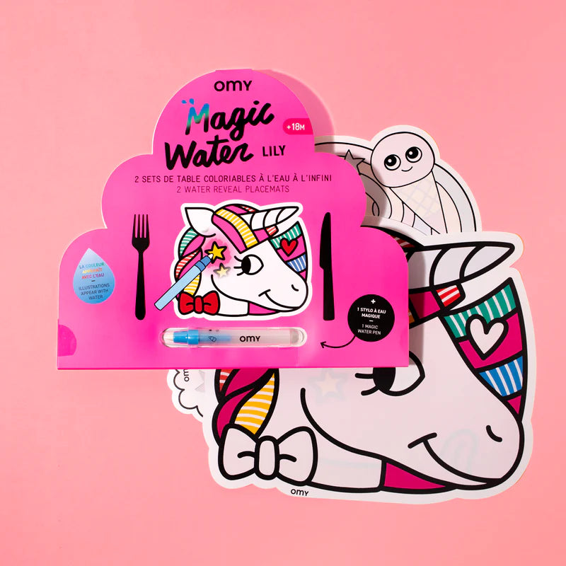 OMY Set de table Magic Water - Lily Licorne