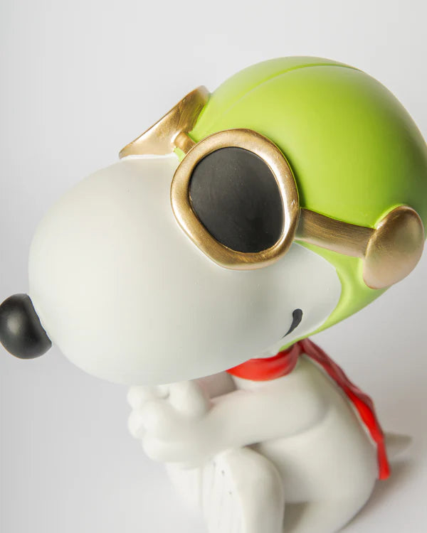 Statue Snoopy 25cm Aviator - blanc