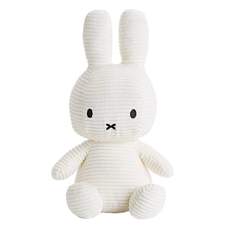 Lapin Miffy velours côtelé 3 tailles - blanc