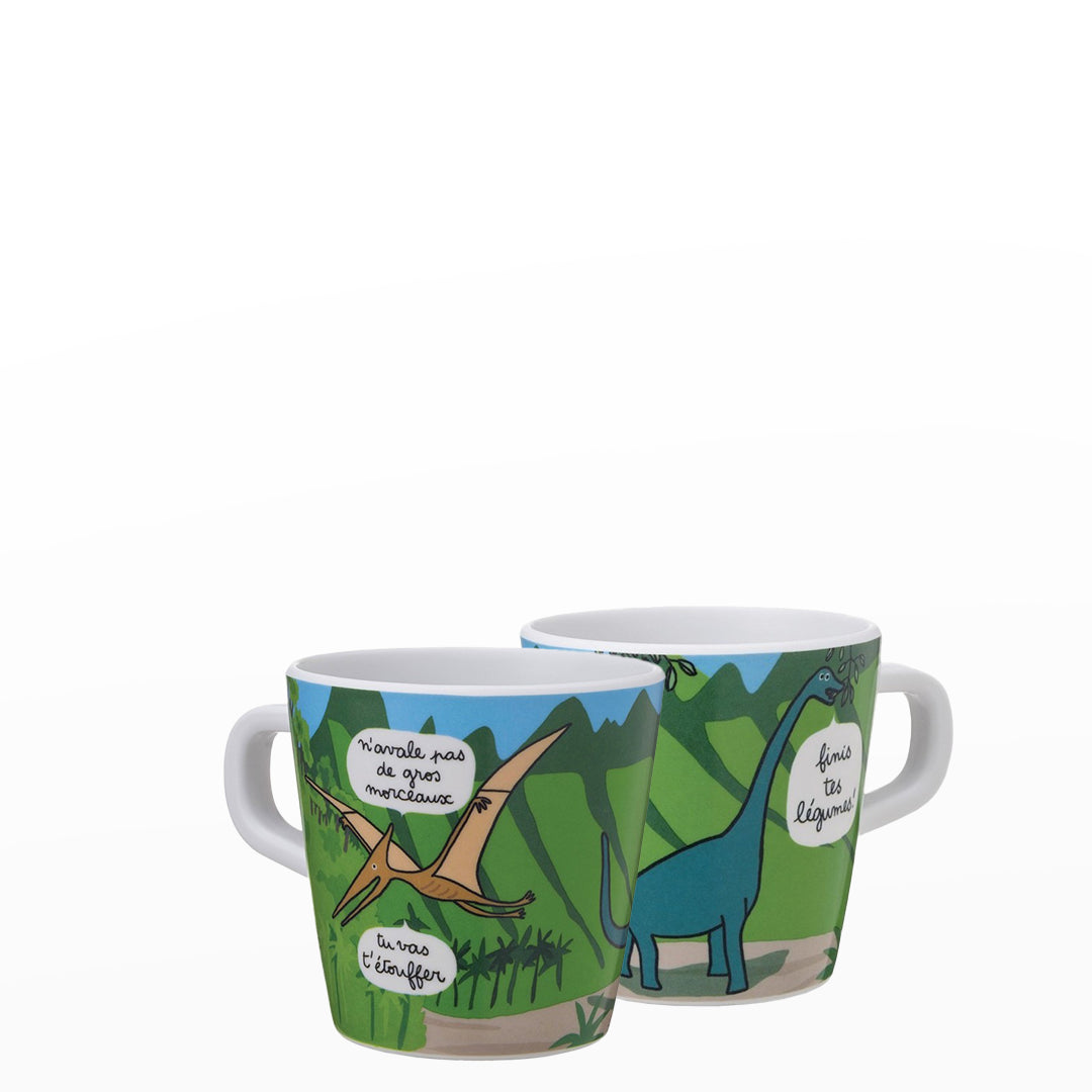 Petit Jour Mug - Les Dinosaures "Finis tes légumes"