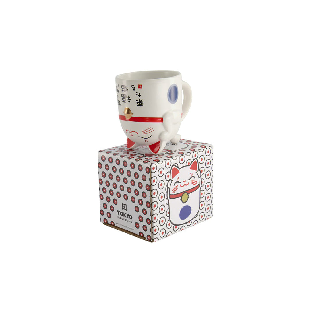 Mug Kawaii - Maneki Neko Bleu