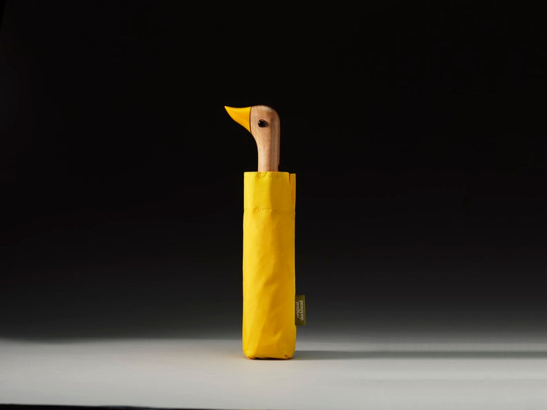 Parapluie compact avec manche Duck - yellow