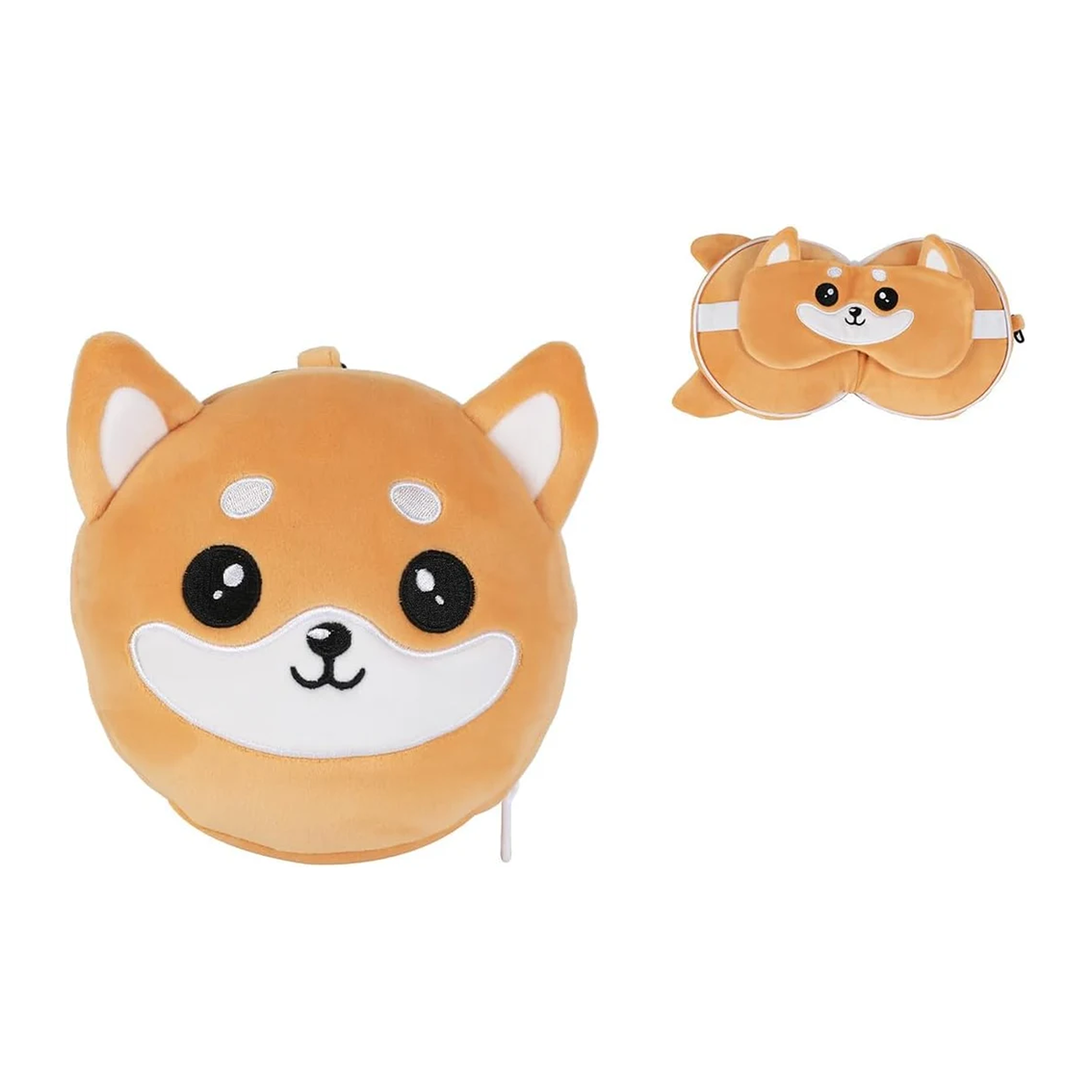 Oreiller avec masque de sommeil shiba
