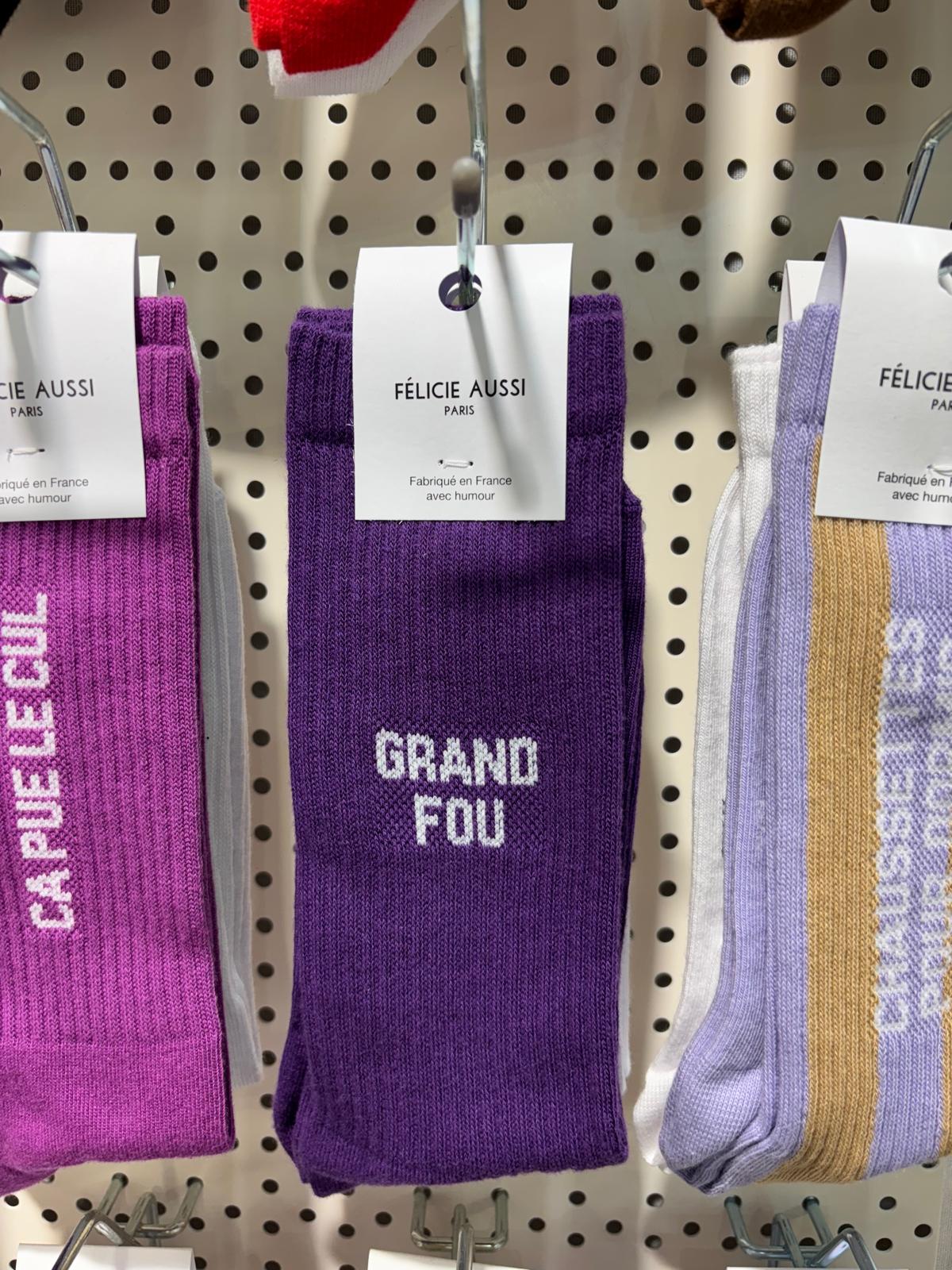Chaussettes - Grand fou 40/45 violet