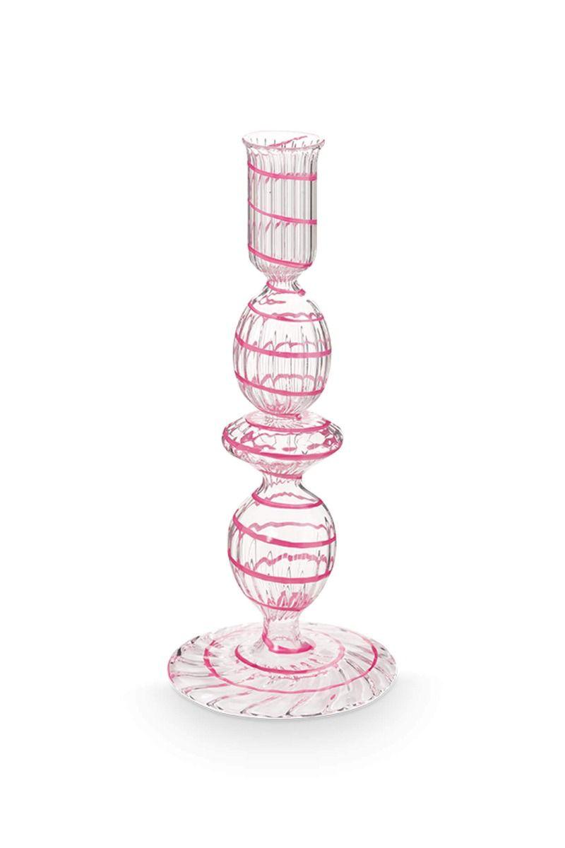 Bougeoir torsade - Rose