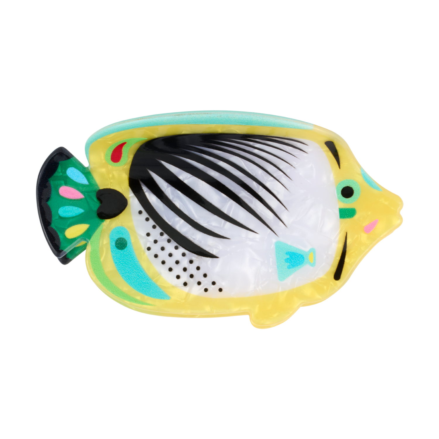 Pince à cheveux en forme de poisson.
