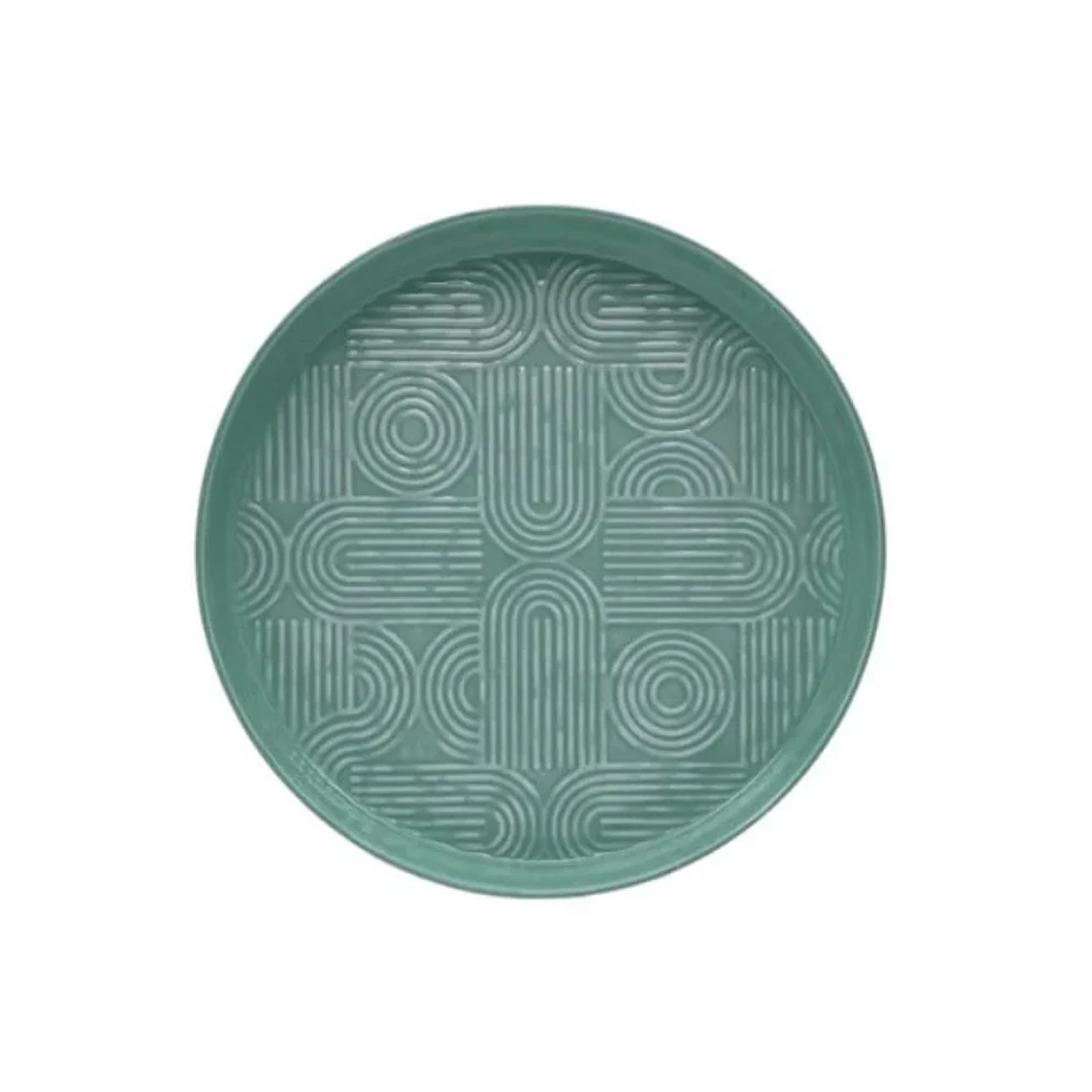 Plateau Molitor 45 cm de diamètre de couleur celadon au design contemporain.
