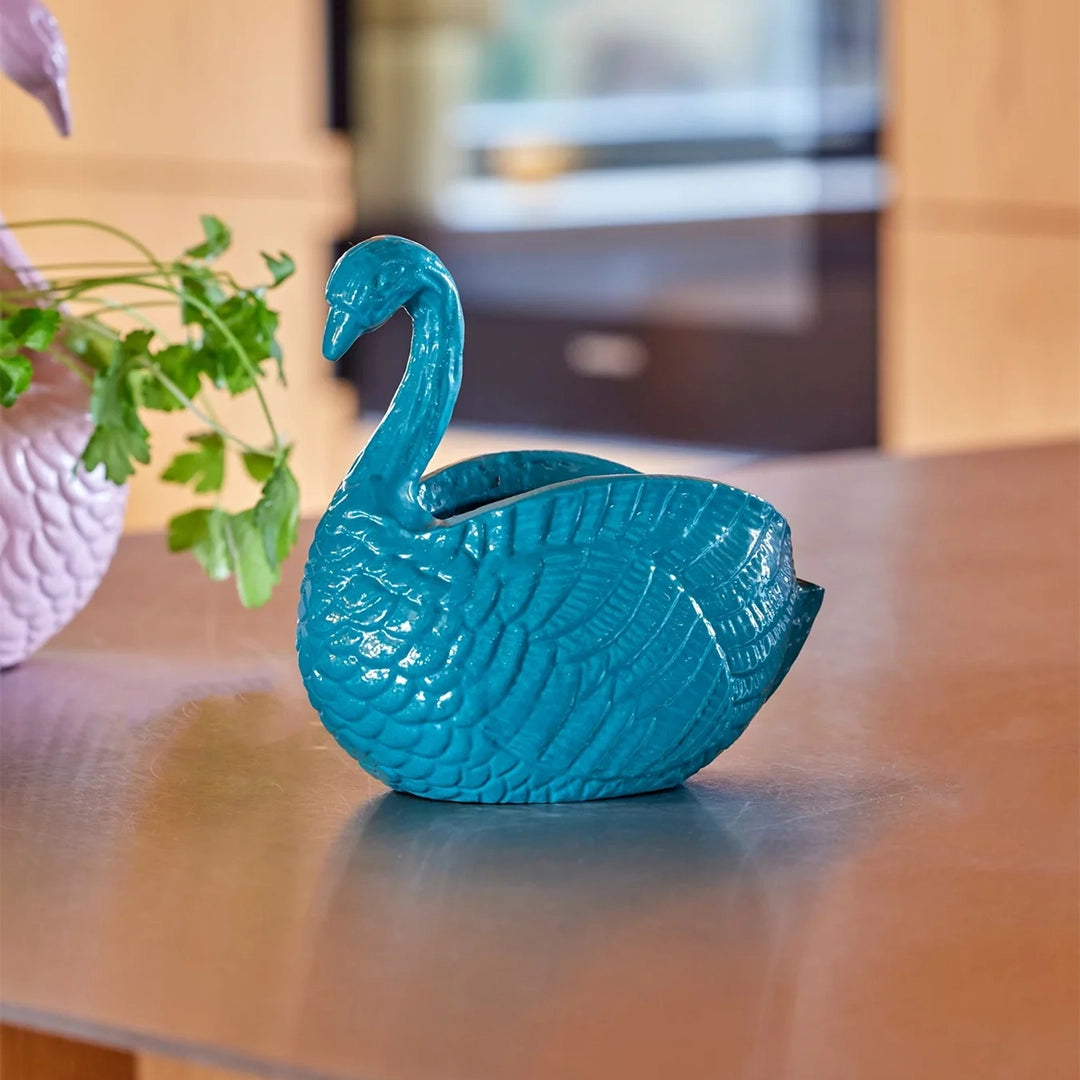 Cache Pot métal - Cygne