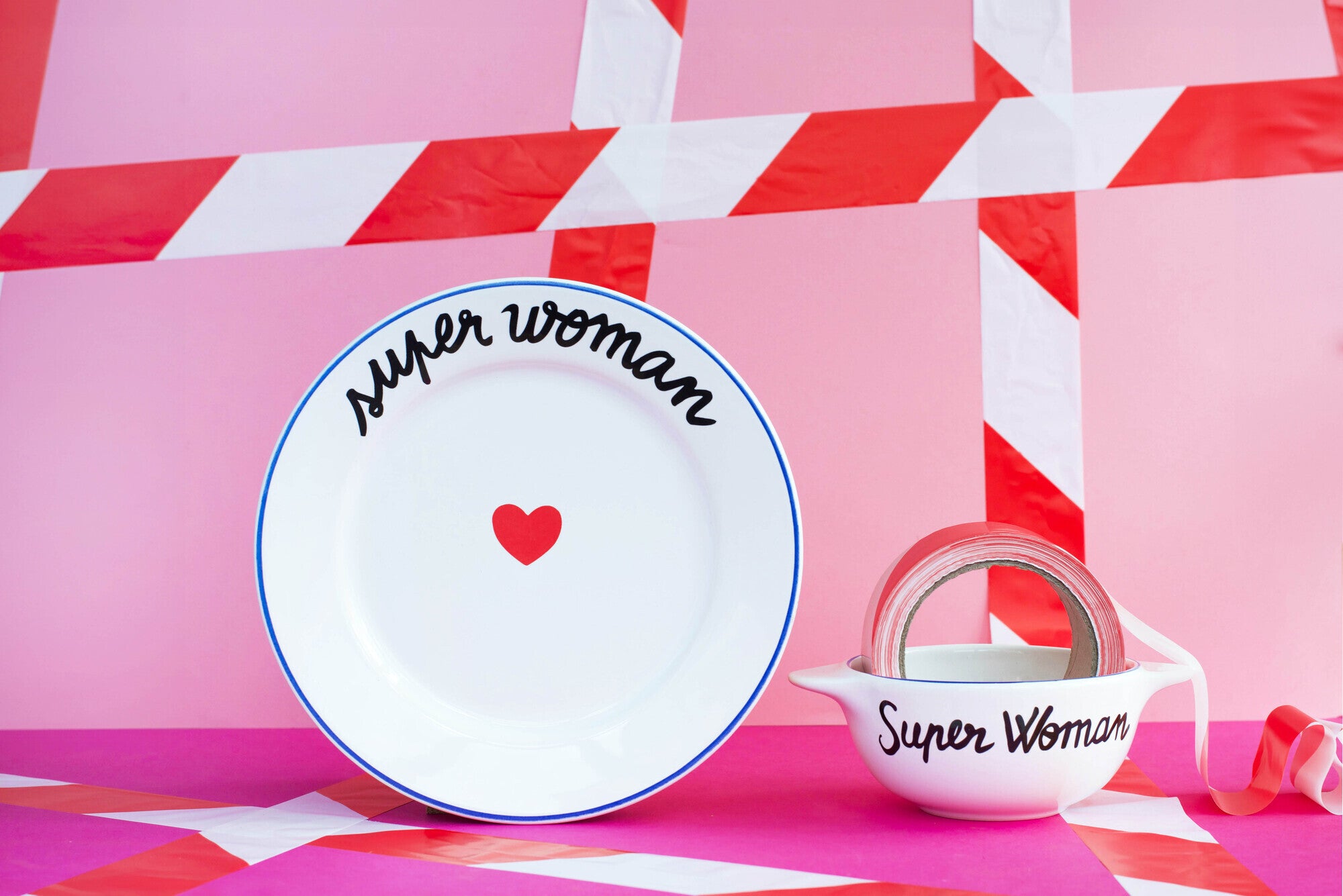 Assiette famille - Super woman