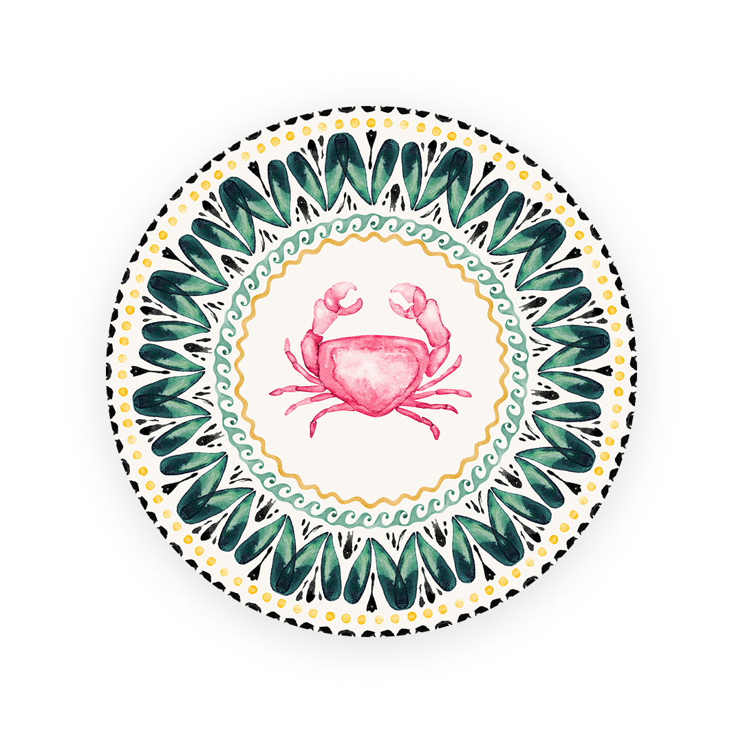 Set de table Ø 38 cm - Crabe Aquarelle