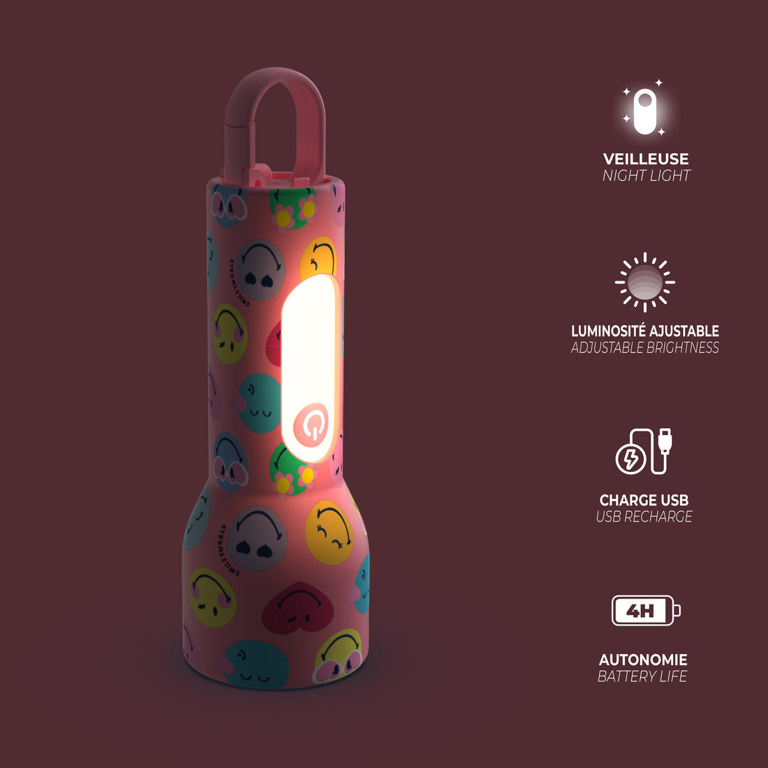 Lampe torche - Glowy Smiley
