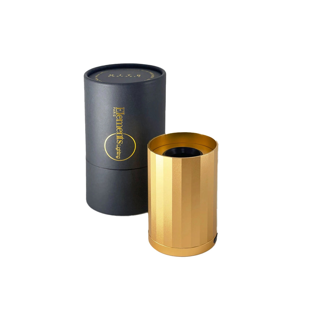 Socle sans fil doré pour ampoule message - H 11 cm
