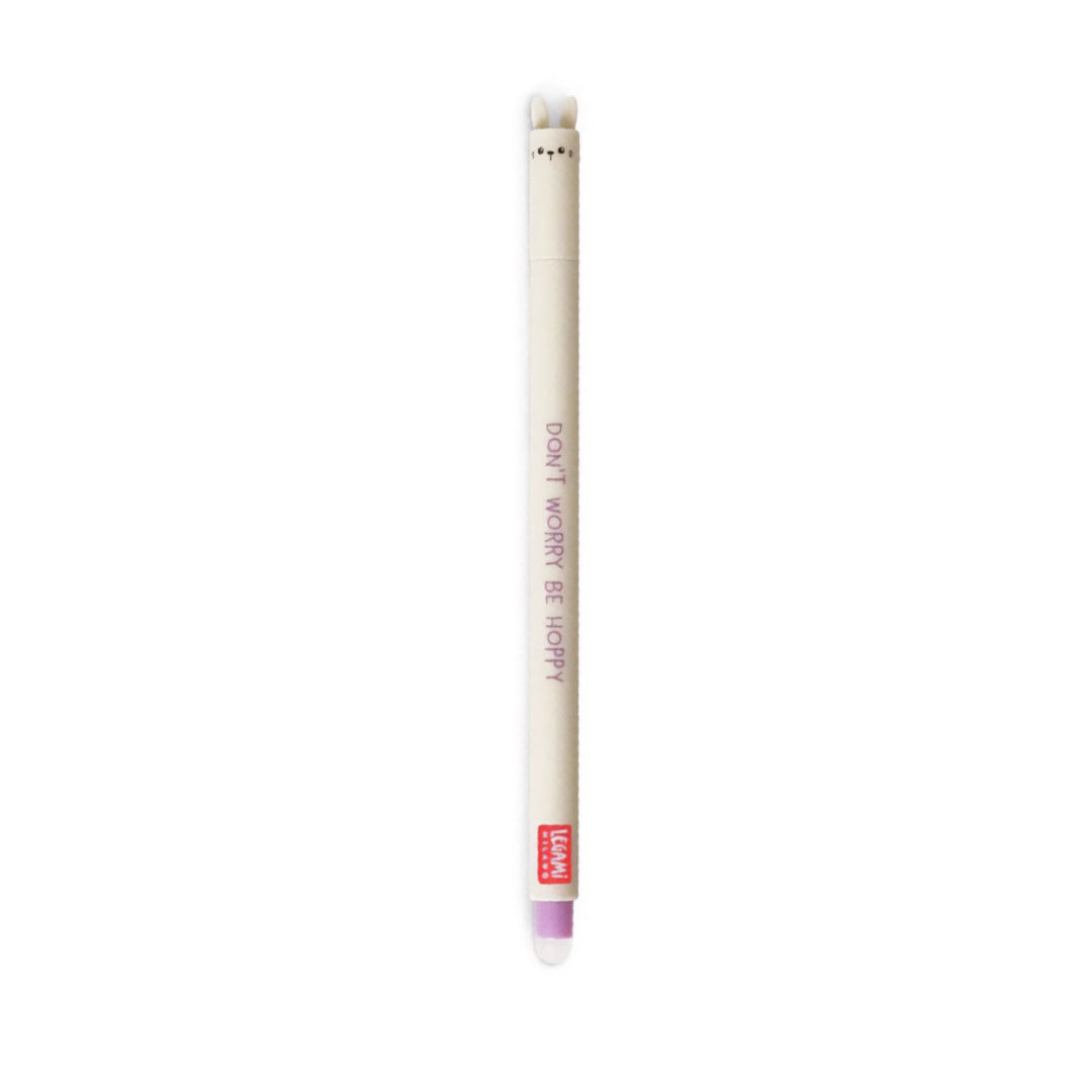 Stylo gel effaçable Legami en forme de Lapin, encre violette, 0,7 mm