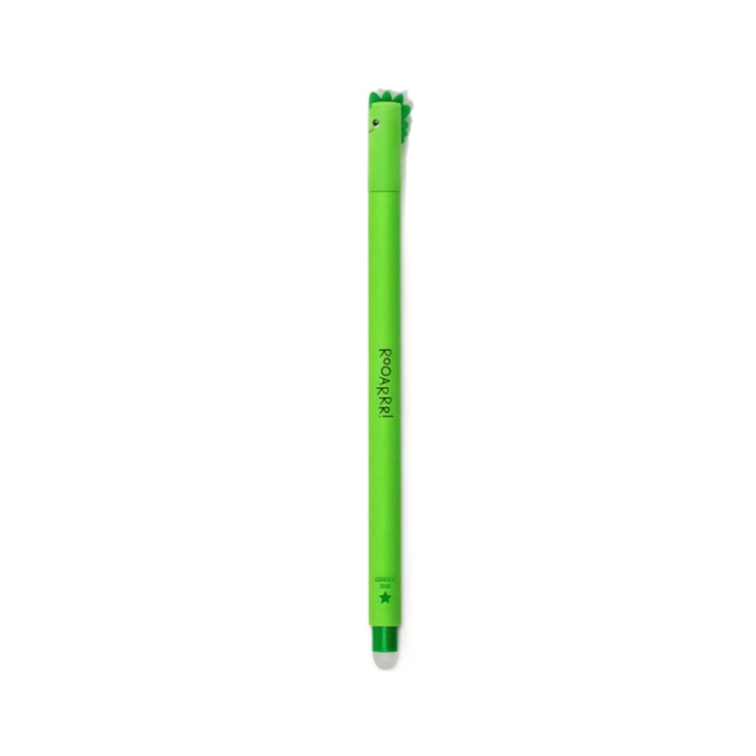 Stylo gel effaçable Legami en forme de Dinosaure, encre verte, 0,7 mm