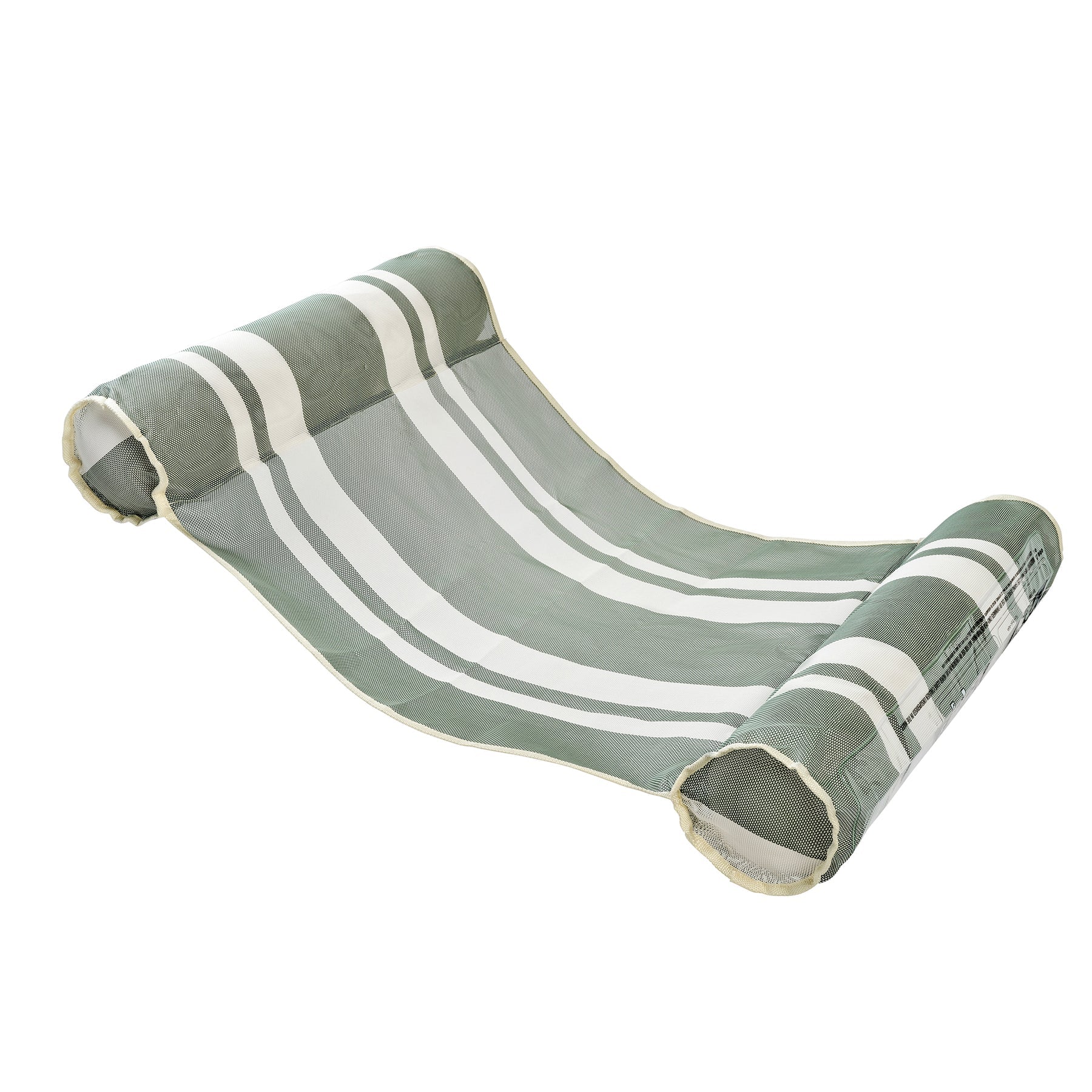 Sunnylife Hamac flottant avec des rayures vertes.