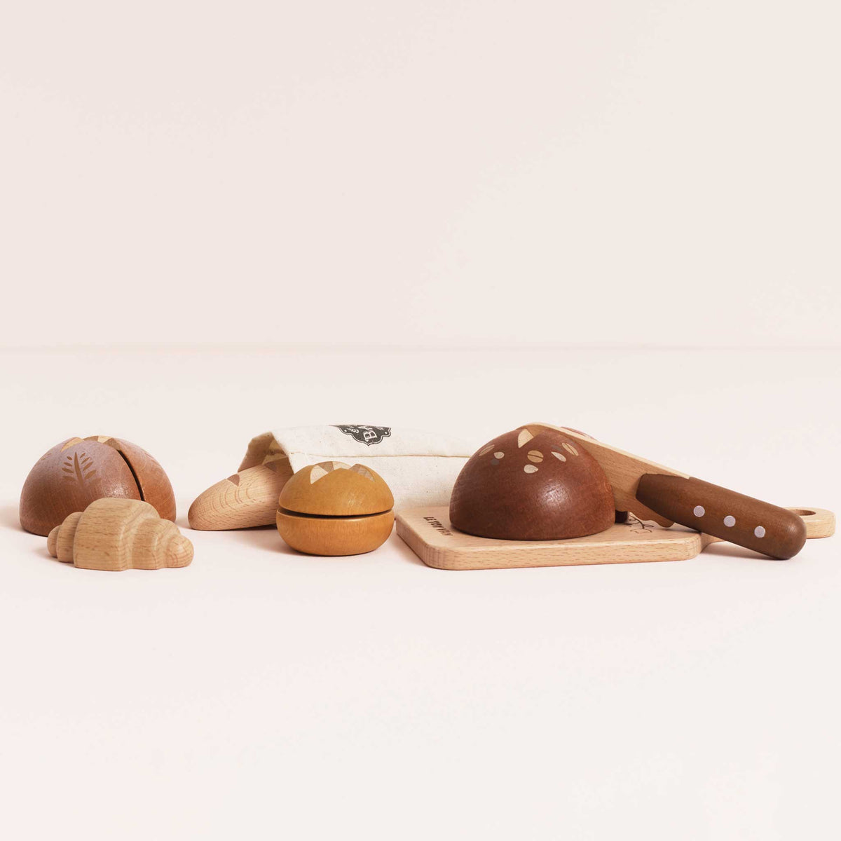 Jouet pains et croissant en bois