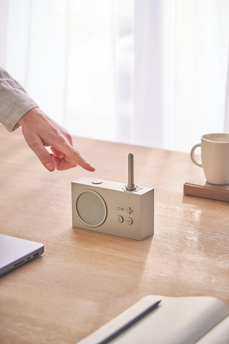 Tykho 3 enceinte bluetooth avec radio fm - soft gold