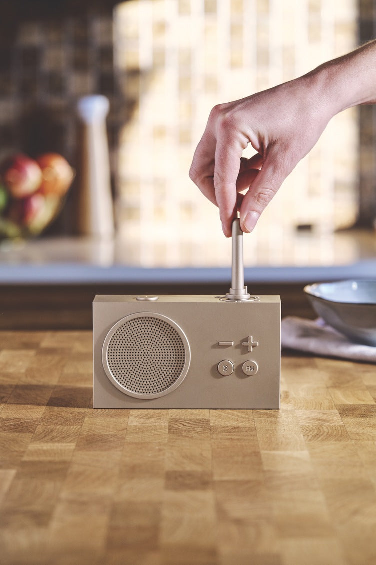 Tykho 3 enceinte bluetooth avec radio fm - soft gold