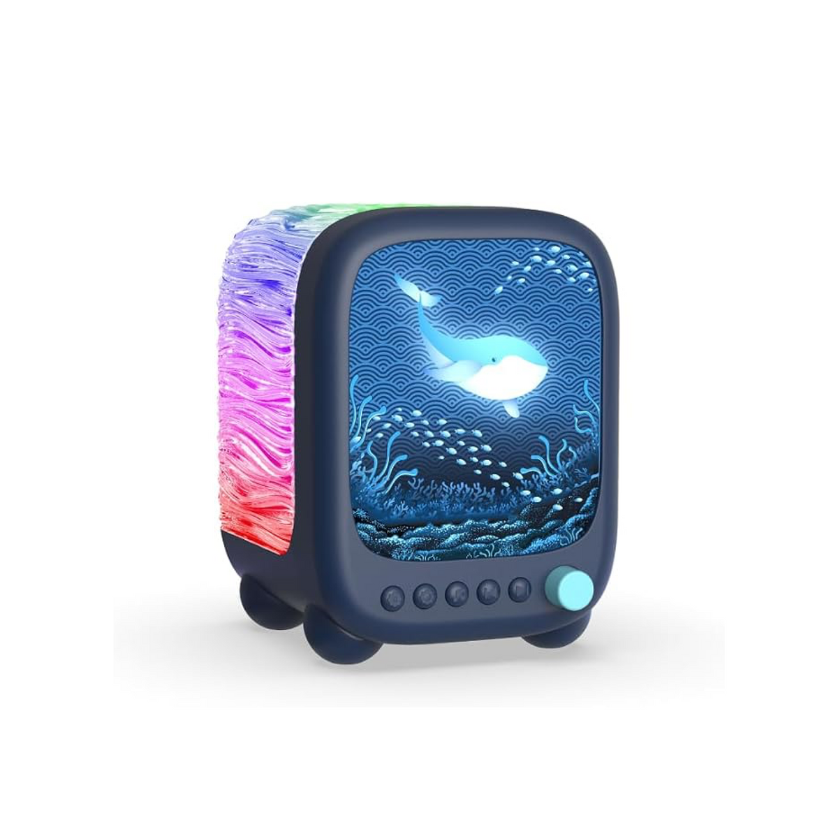 Veilleuse et enceinte Wavy Light modèle abysse.