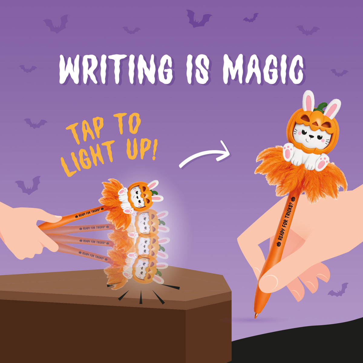 Legami Stylo Bille Lumineux - Pumpkin